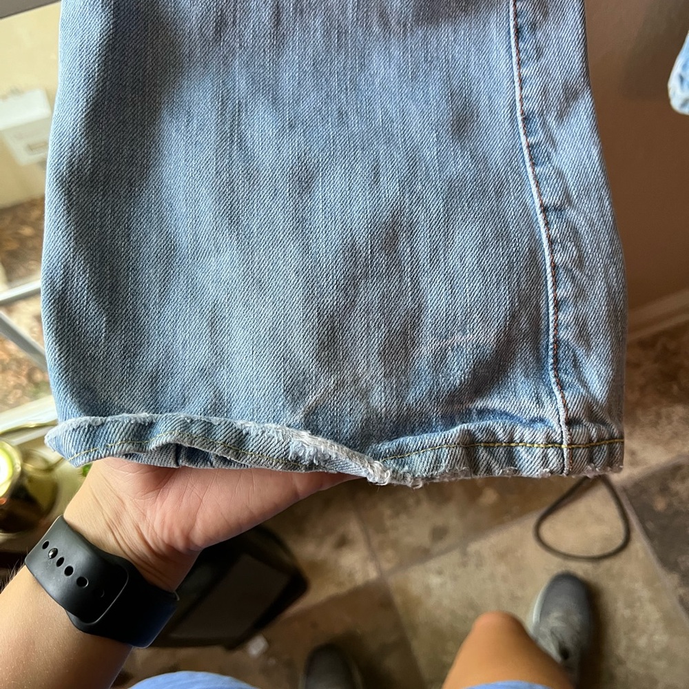 Abercrombie and Fitch Vintage 5 Pocket Distressed Denim Flare Leg Bootcut - Picture 6 of 9